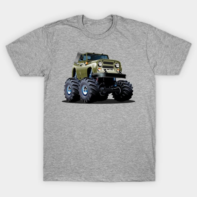 Cartoon Monster Truck T-Shirt by Mechanik